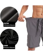 Men's 2-in-1 Athletic Running Shorts with Pockets, Quick-Dry & Lightweight for Gym & Outdoor Workouts, 7" Athletic Sport Training Shorts for Men - Image 5