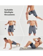 Men's 2-in-1 Athletic Running Shorts with Pockets, Quick-Dry & Lightweight for Gym & Outdoor Workouts, 7" Athletic Sport Training Shorts for Men - Image 7