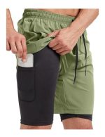 Men's 2-in-1 Athletic Running Shorts with Pockets, Quick-Dry Lightweight for Gym Training & Outdoor Sports, 7" Athletic Workout Shorts - Image 2