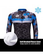 Warm Cycling Jersey for Men Winter Road Riding Shirt Fleece - Image 4