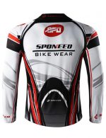 Men's Long Sleeve Bike Reflective Full Zip Bicycle Shirts Pockets - Image 2