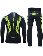 Padded Mens Winter Jackets Pants Pro Team Bicycle Clothing Kits - Image 2