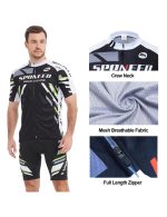 Men's Cycling Clothing Set 4D GEL Pad Shorts Bike Jersey - Image 4