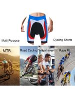 Coolmax Cycling Shorts Mens GEL Padded Bicycle Half Pants - Image 5