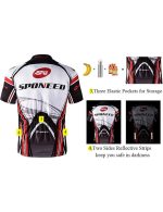Men's Cycling Jersey Full Zipper Short Sleeve Bicycle Shirt - Image 6