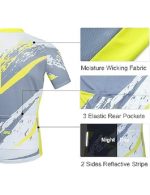 Men Bicycle Jersey Full Zipper Biking Shirt Cycling Tops Breathable - Image 3