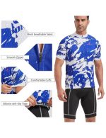 Men Bike Jersey Short Sleeve Road Cycling Shirts Biking Tops Moisture Wicking - Image 4