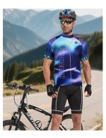 Men's Cycling Jerseys Tops Biking Shirts Short Sleeve Bike Clothing Full Zipper Bicycle Jacket with Pockets - Image 5