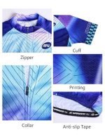 Men's Cycling Jerseys Tops Biking Shirts Short Sleeve Bike Clothing Full Zipper Bicycle Jacket with Pockets - Image 3