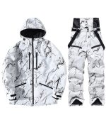 Sponeed Women’s Windproof Waterproof Ski Jacket and Pants Set Ski Wear