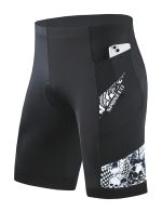 Sponeed Men's Cycling Shorts Padded with Pockets Bicycle Riding Pants Bike Biking Clothes Cycle Wear Tights